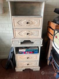 Coppia Comodini in Legno stile Shabby chic