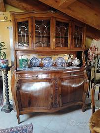 Grande Credenza  Liberty '900 marmo vetri molati