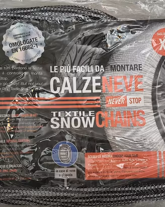 Calze Neve marca NEVER STOP omologate EN 16662-1