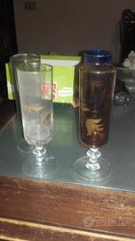 bicchieri di vetro murano vintage 