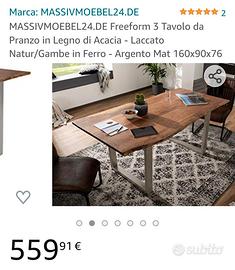 tavolo stile scandinavo 