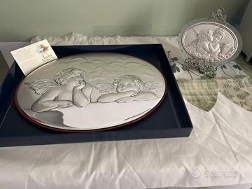Quadro / Capo-letto in Argento "Twin Leaves”