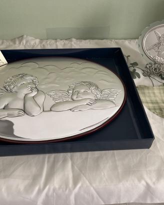 Quadro / Capo-letto in Argento "Twin Leaves”