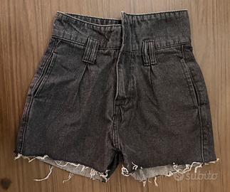 Pantaloncini grigio scuro denim