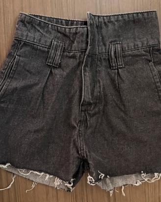 Pantaloncini grigio scuro denim