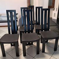 Set 6 sedie nere