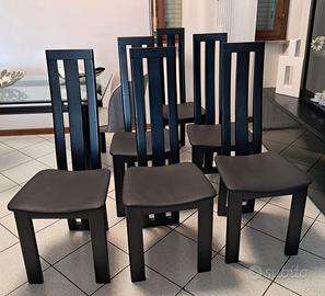 Set 6 sedie nere