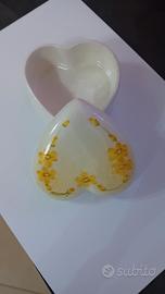 Portagioie/ portaoggetti ceramica a cuore stupendo