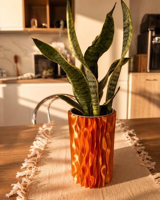 “Amber Wave – Vaso di Design Stampato in 3D”