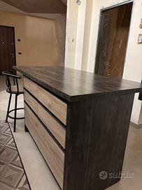Tavolo bancone da cucina + 4 sgabelli