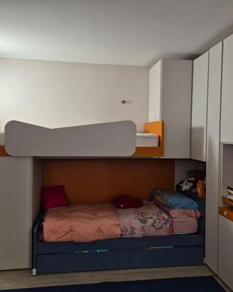 Cameretta completa 3 letti+armadio – pari al nuovo