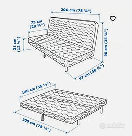 Divano letto a 3 posti - Beddinge IKEA
