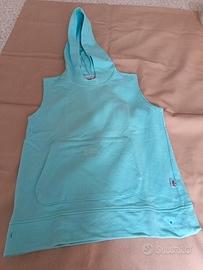 felpa donna Everlast senza maniche con cappuccio