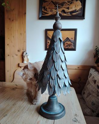 Albero, Abete in metallo vintage 