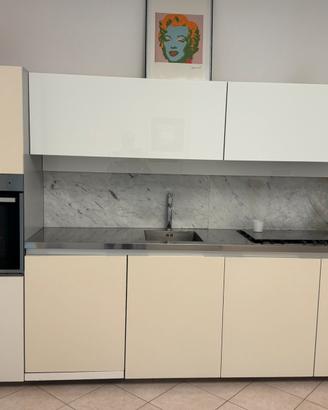 cucina design MINOTTI piano acciaio FRANKE -burro