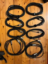 Aste microfono x2 e cavi x8