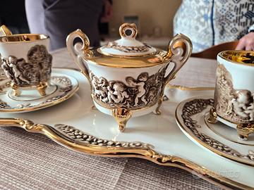 Servizio caffè vintage stile Capodimonte