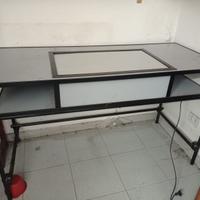 Tavolo da disegno tecnico in ferro battuto
