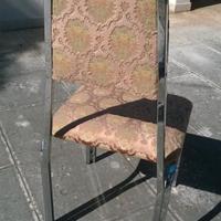 8 sedie in ottone cromato