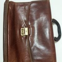 Borsa da lavoro The Bridge in pelle marrone usata