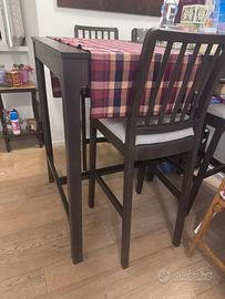 Tavolo alto ikea e 4 sedie