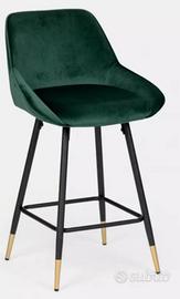 Sgabelli in velluto verde