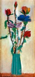 AUTENTICO OMICCIOLI FIORI NEL VASO VERDE, 1959