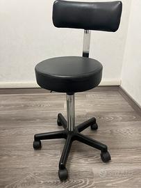 sgabello con schienale Smart Black di Xanitalia
