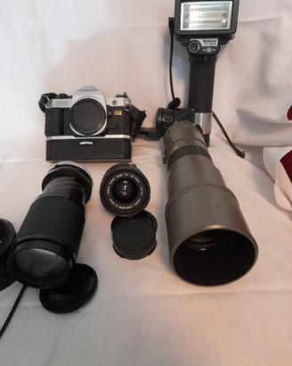 CANON AE1 PROGRAM REVISIONATA  + MOTORE , OTTICHE