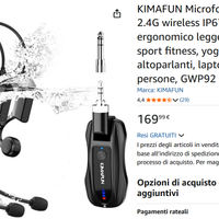 Microfoni wireless 2 archetto IP67 NUOVO