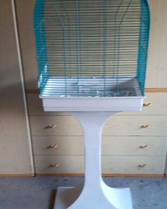 Gabbia con piedistallo   canarini/esotici