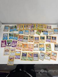 Lotto 70 Carte Pokemon Set Base Old