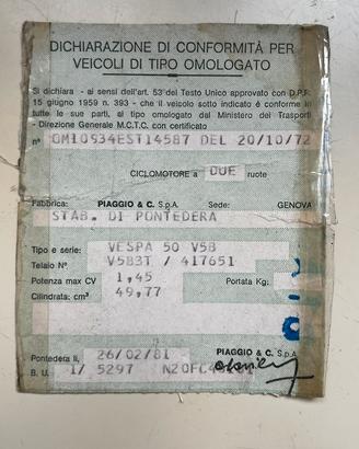 Vespa 50 special 1981