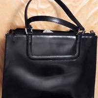 Coccinelle  borsa a mano in vernice nera