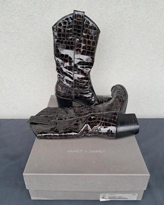 Stivali JANET & JANET Tronchetto Laque - nero n.38