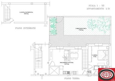 Appartamento di 83 m² con 2 locali e posto auto a 