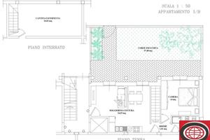 Appartamento di 83 m² con 2 locali e posto auto a 