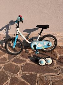 Bici Decathlon 14” con rotelle bambino