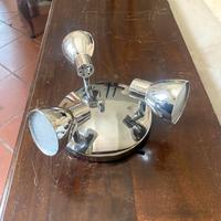 Plafoniera 3 faretti cromati orientabili