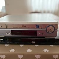 Lettore vhs LG e lettore dvd samsung