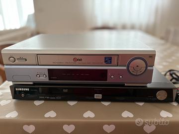 Lettore vhs LG e lettore dvd samsung