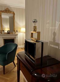 Lampada ottone vetro design  stile Willy Rizzo