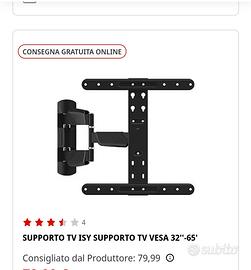 SUPPORTO TV ISY Vesa 32" - 65'