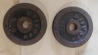 2 pizze in ghisa pesi 2 kg 