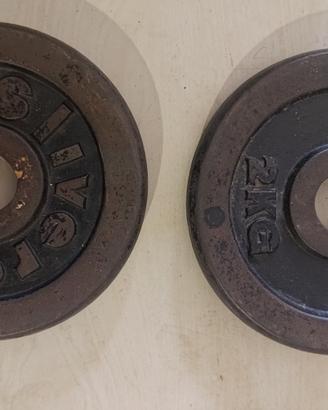 2 pizze in ghisa pesi 2 kg 