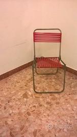 Piccola sedia vintage per campeggio, picnic ecc.