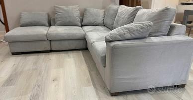 Divano Poltronesofà Angolare-Grigio chiaro