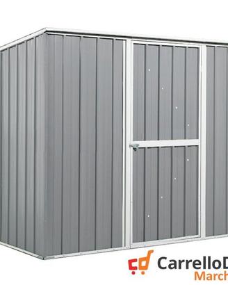 Casetta box giardino Acciaio 260x185 grigio chiaro