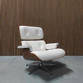 ALIVAR Poltrona  Eames Chair NUOVA in pelle bianca