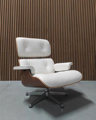 ALIVAR Poltrona  Eames Chair NUOVA in pelle bianca